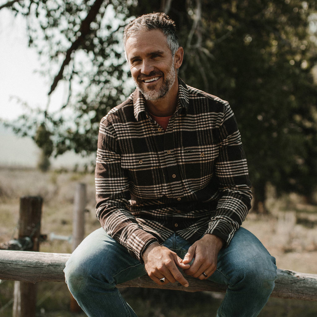 The Ledge Shirt in Espresso Plaid