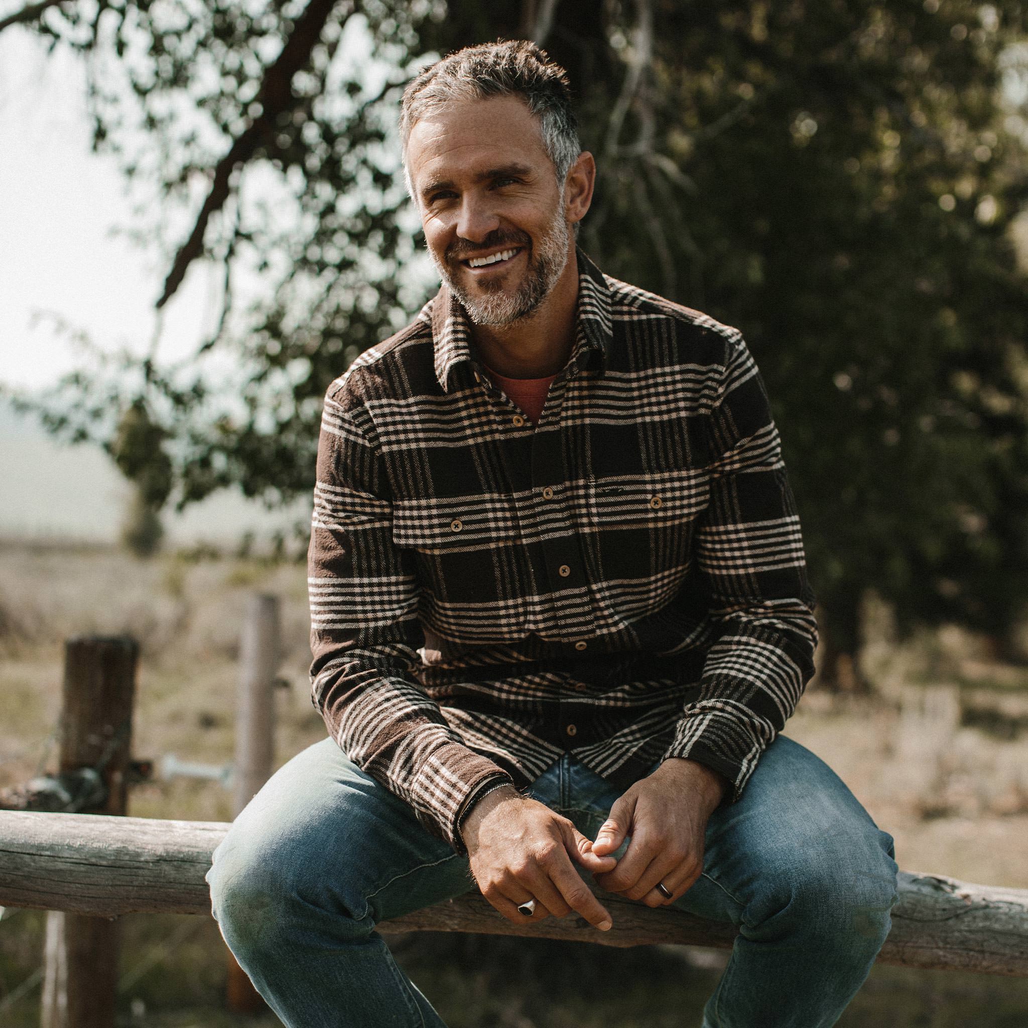 The Ledge Shirt in Espresso Plaid