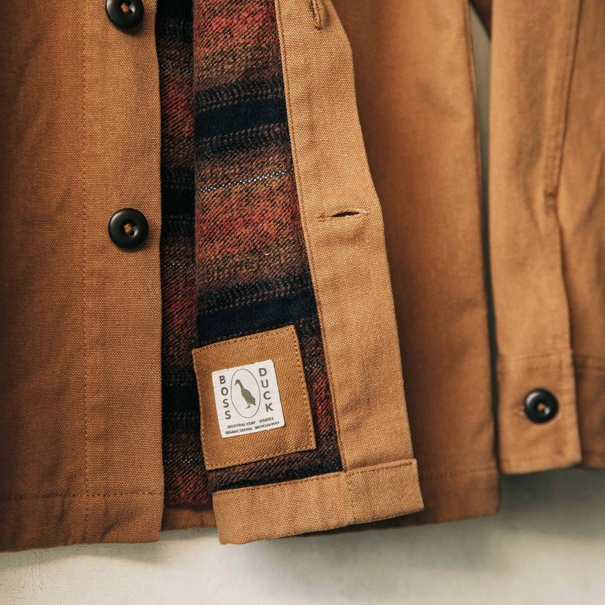 The Lined Shop Shirt in Tobacco Boss Duck