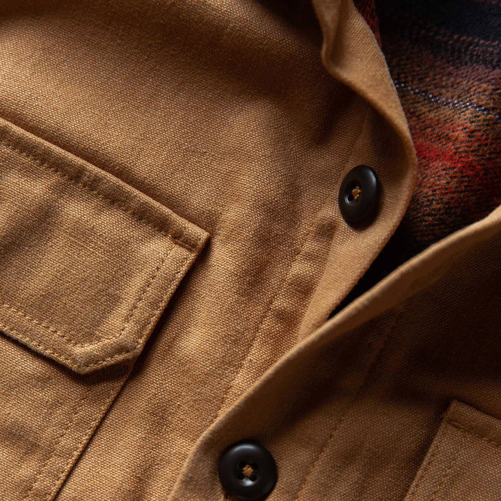The Lined Shop Shirt in Tobacco Boss Duck