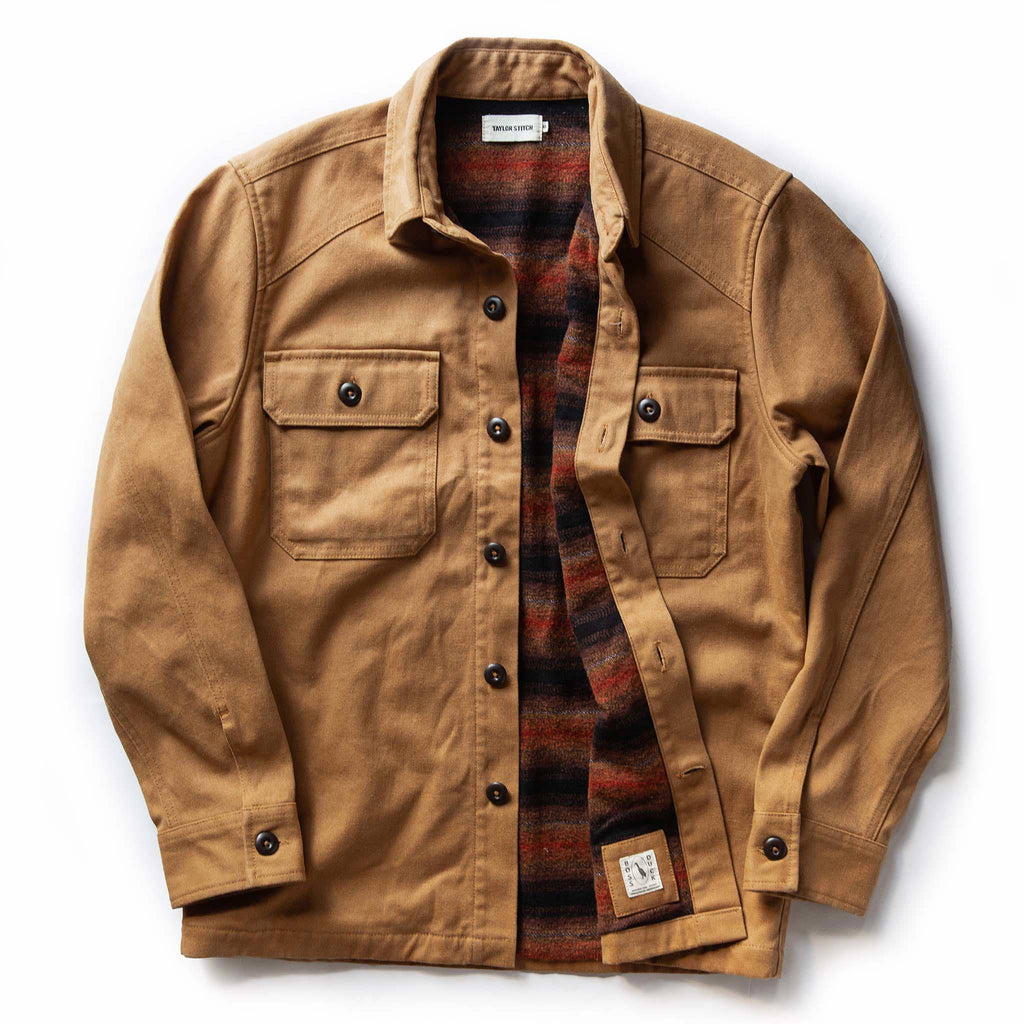The Lined Shop Shirt in Tobacco Boss Duck