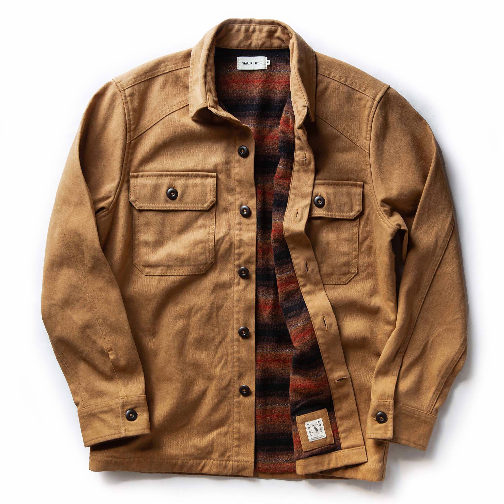 The Lined Shop Shirt in Tobacco Boss Duck