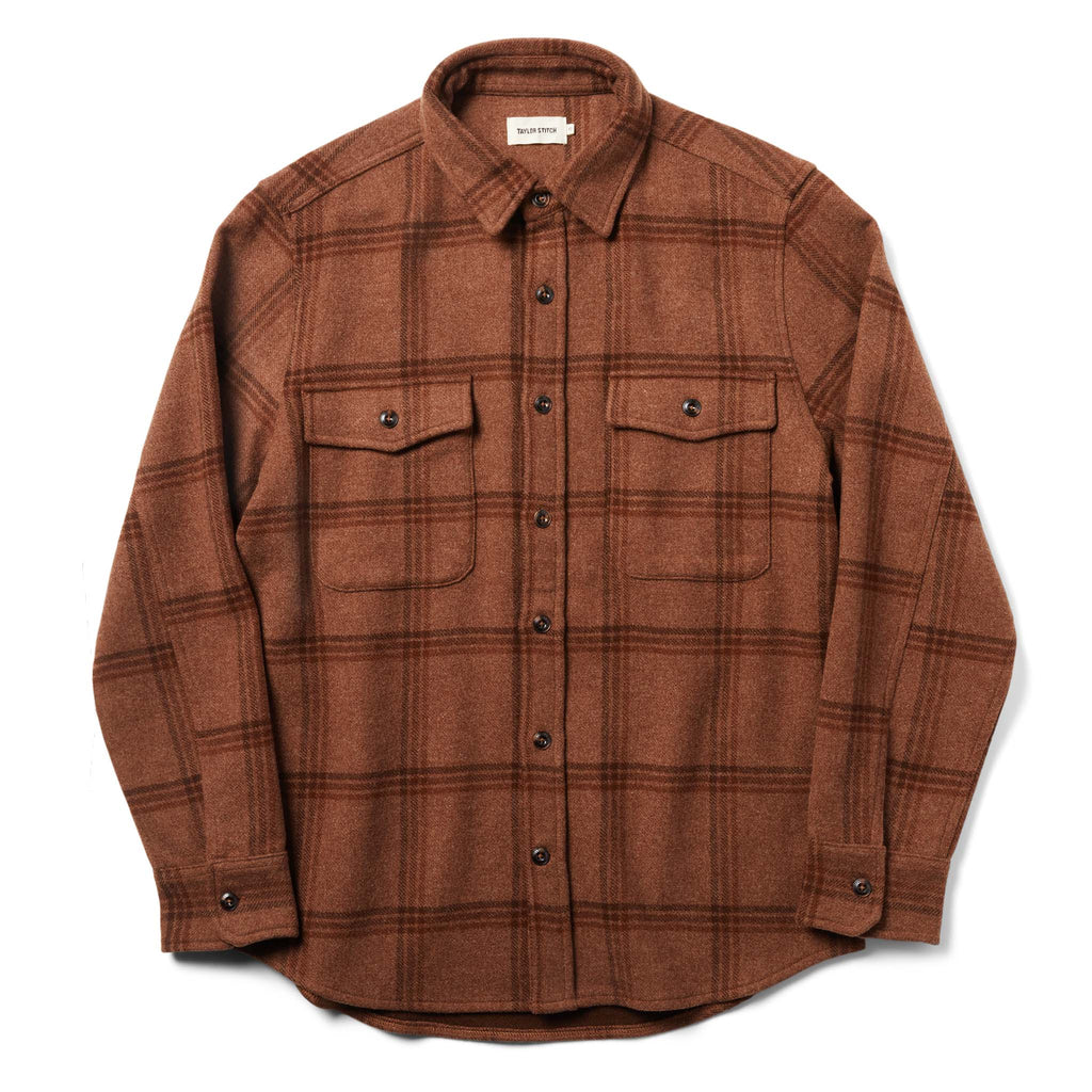 Wool Plaid Shirt Jacket X24323