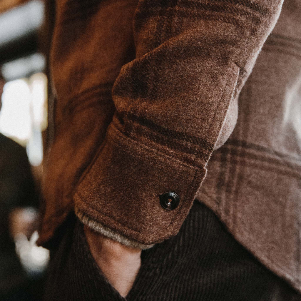 Wool Plaid Shirt Jacket X24323