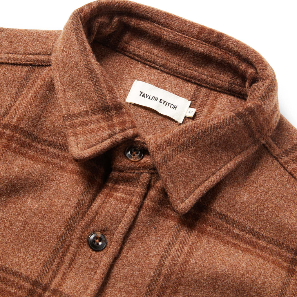 Wool Plaid Shirt Jacket X24323