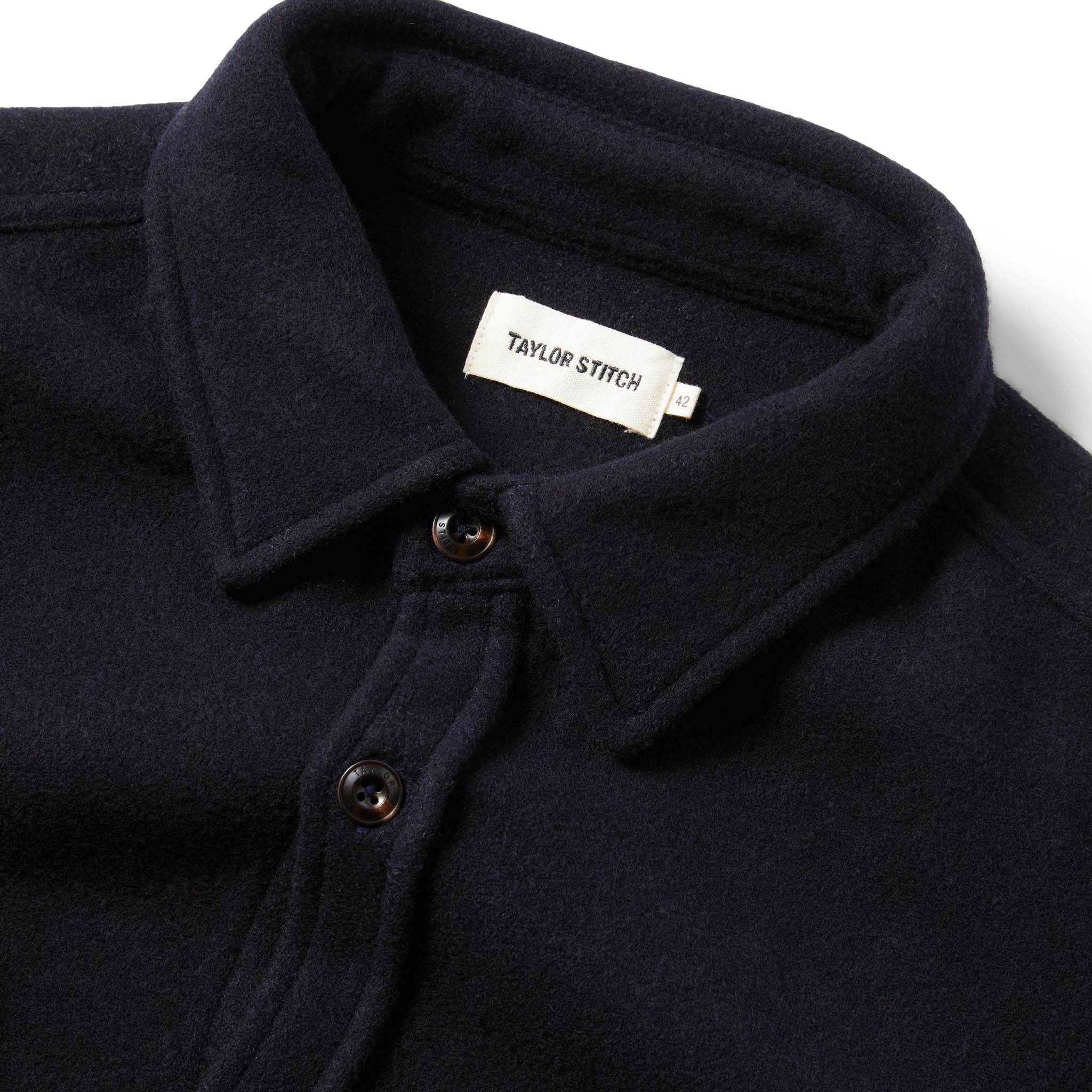 Navy Wool Shirt Jacket F12577