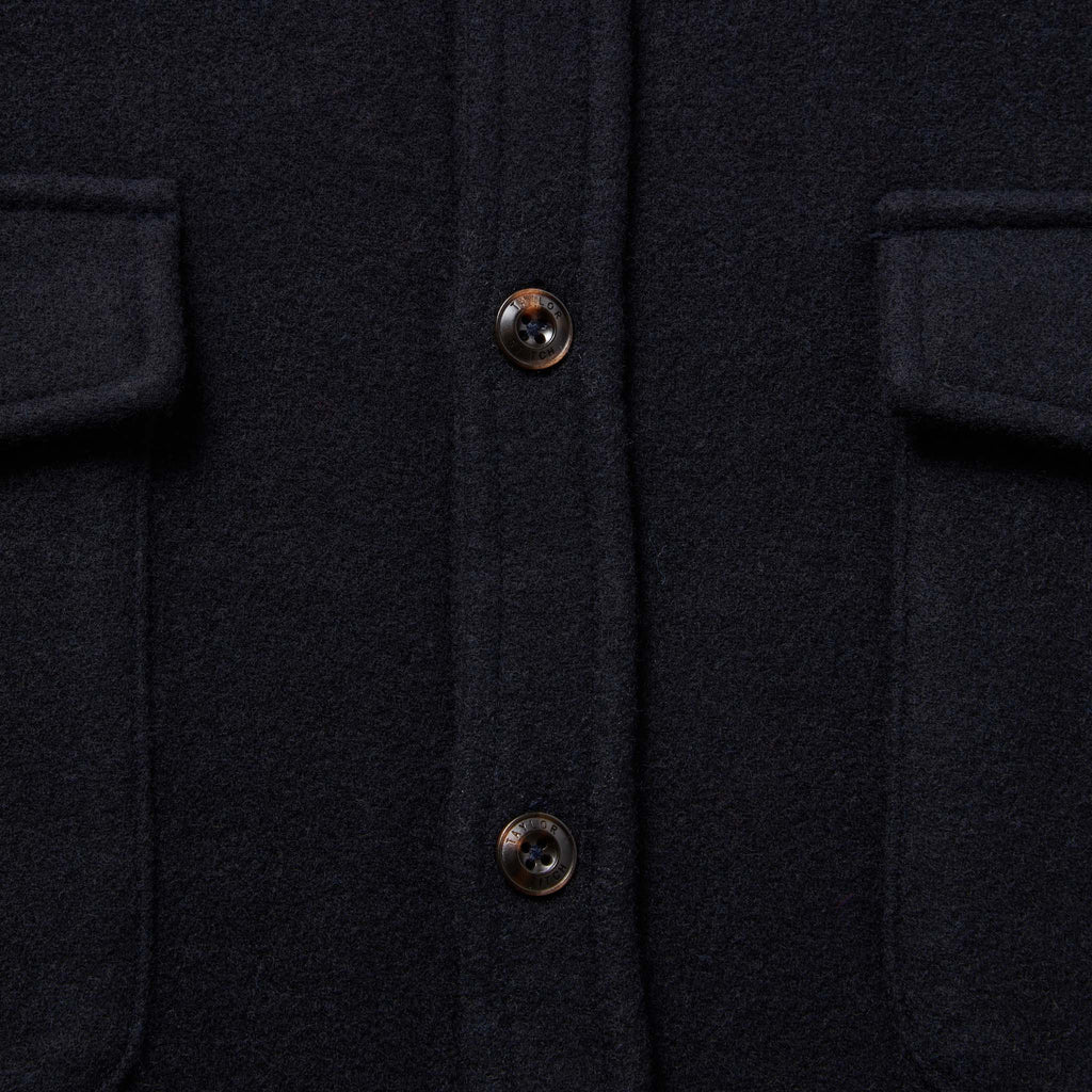 Navy Wool Shirt Jacket F12577