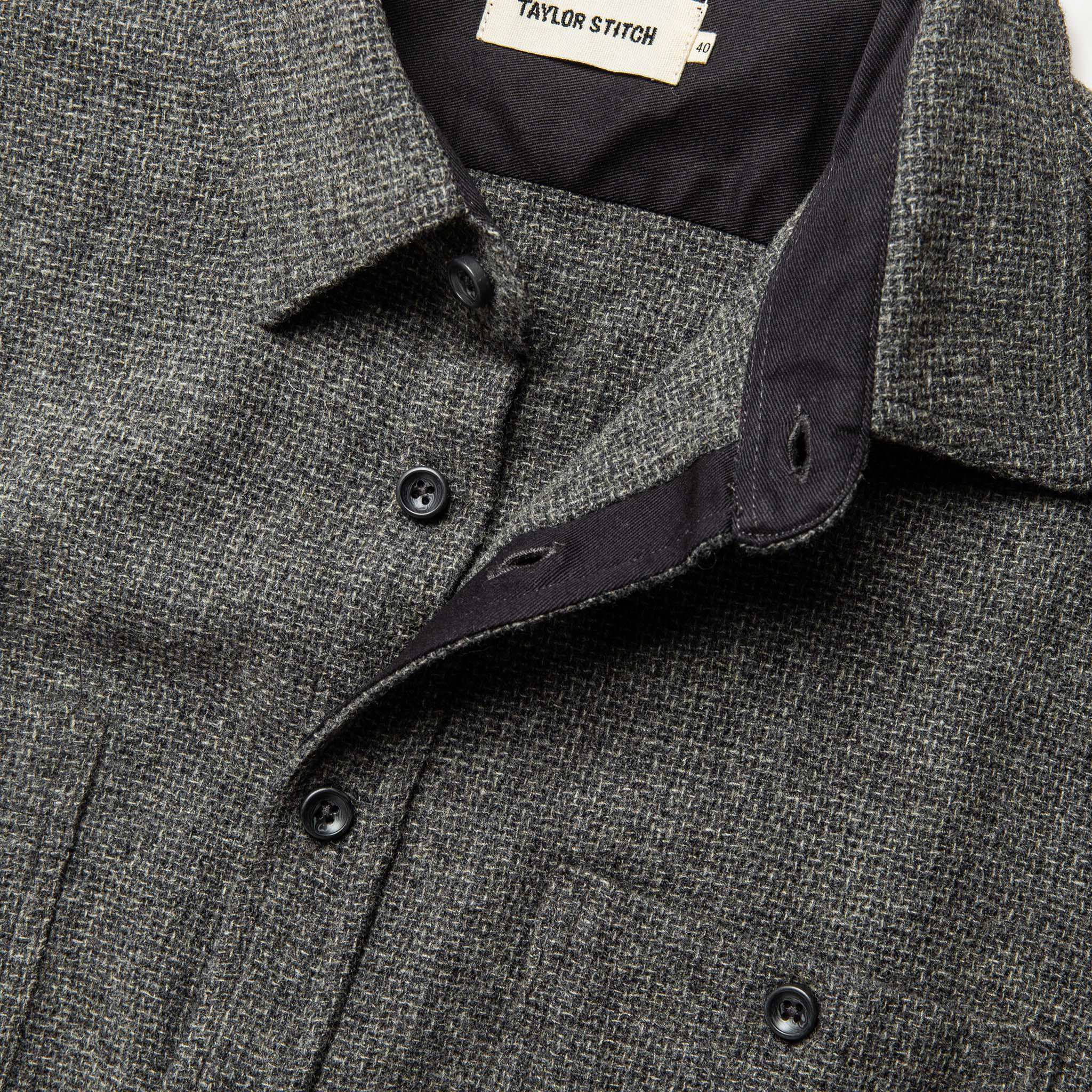 Service Shirt in Ash Melange Wool O492