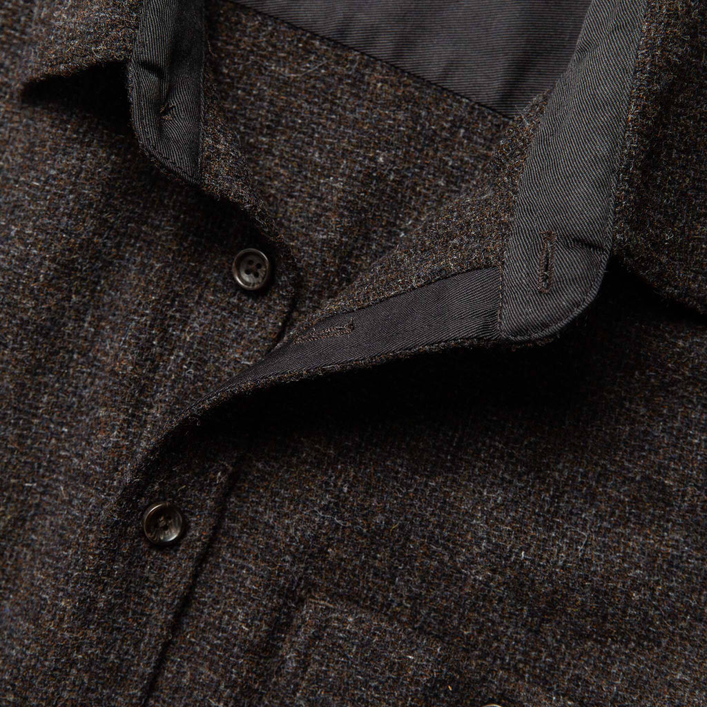 The Service Shirt in Moss Melange Wool