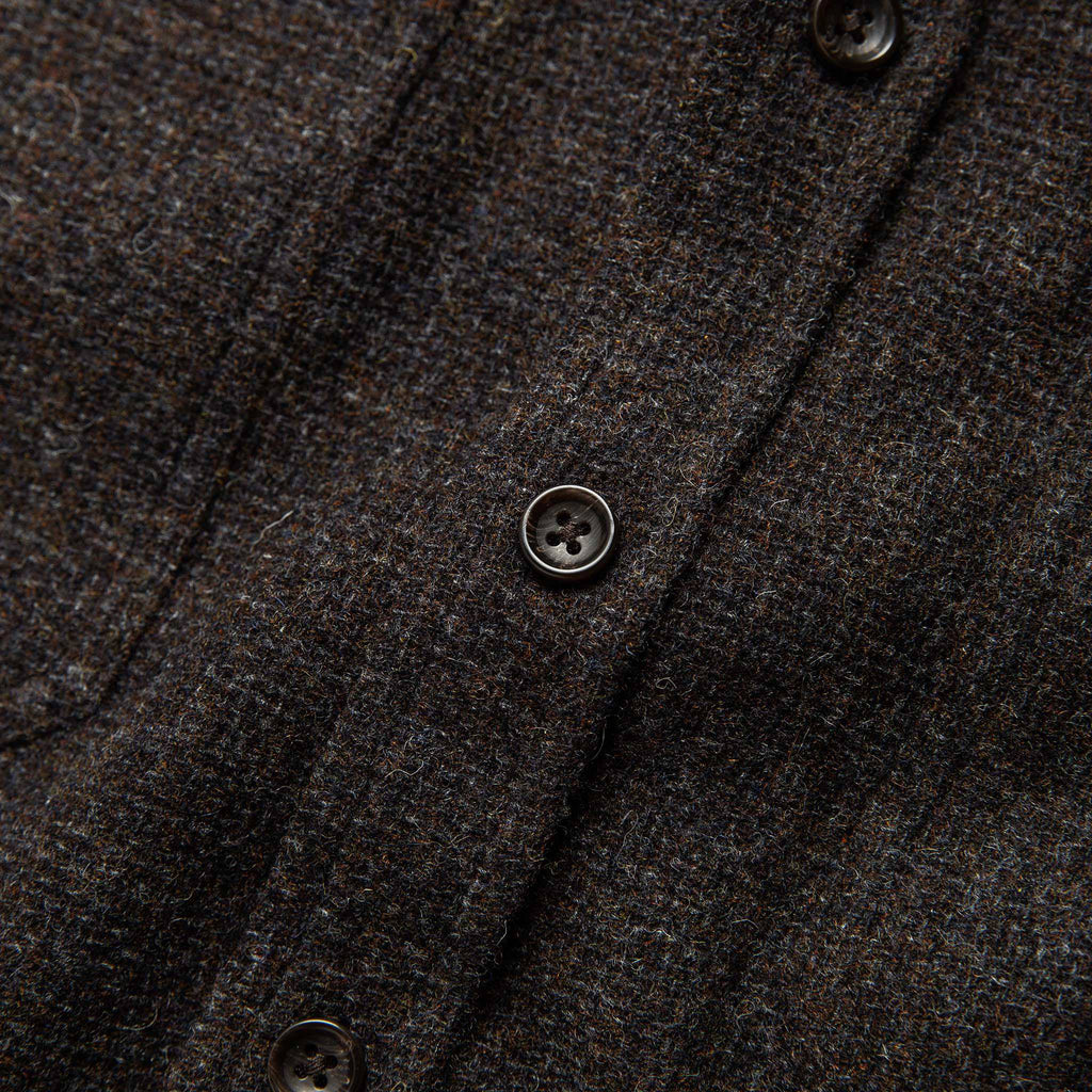 The Service Shirt in Moss Melange Wool