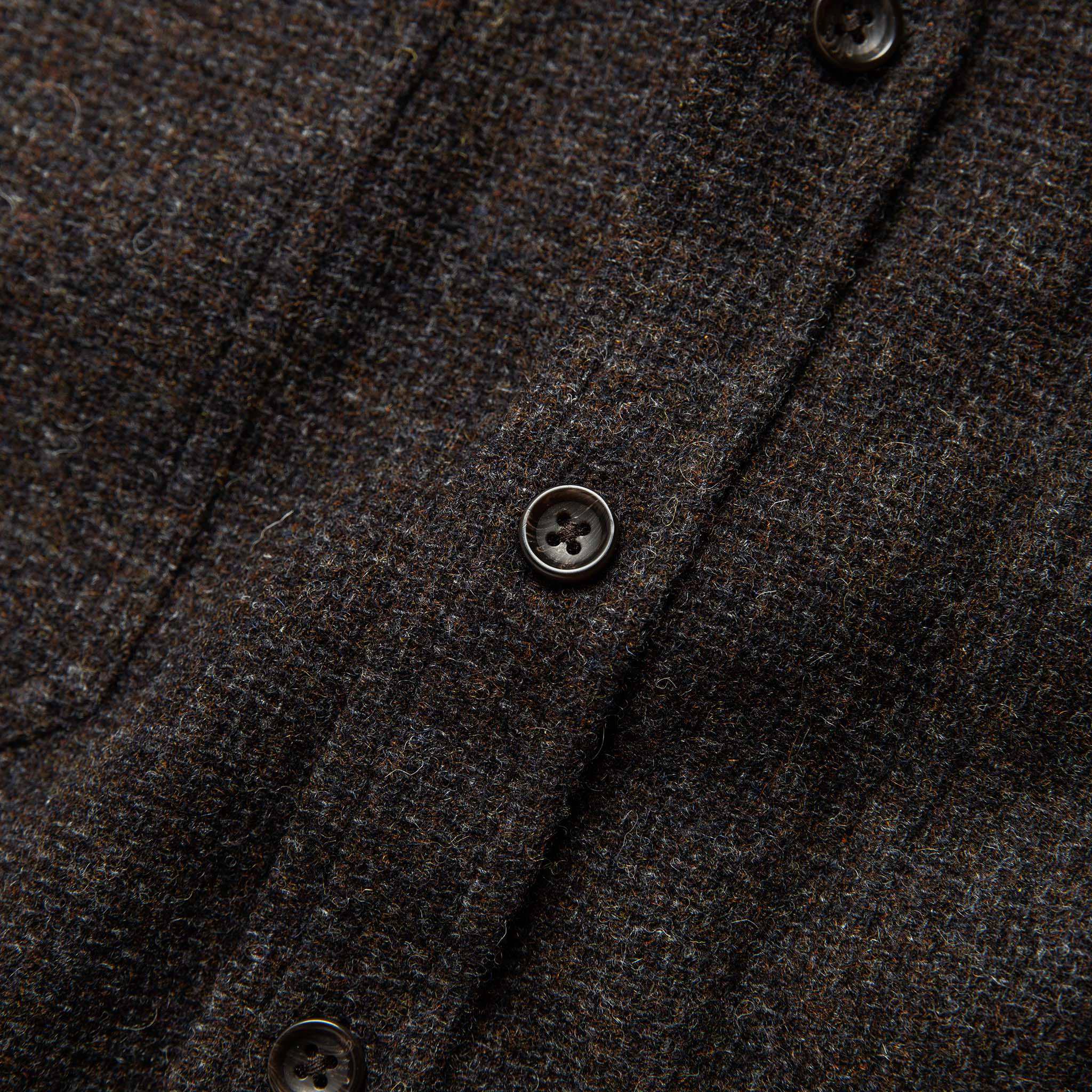The Service Shirt in Moss Melange Wool