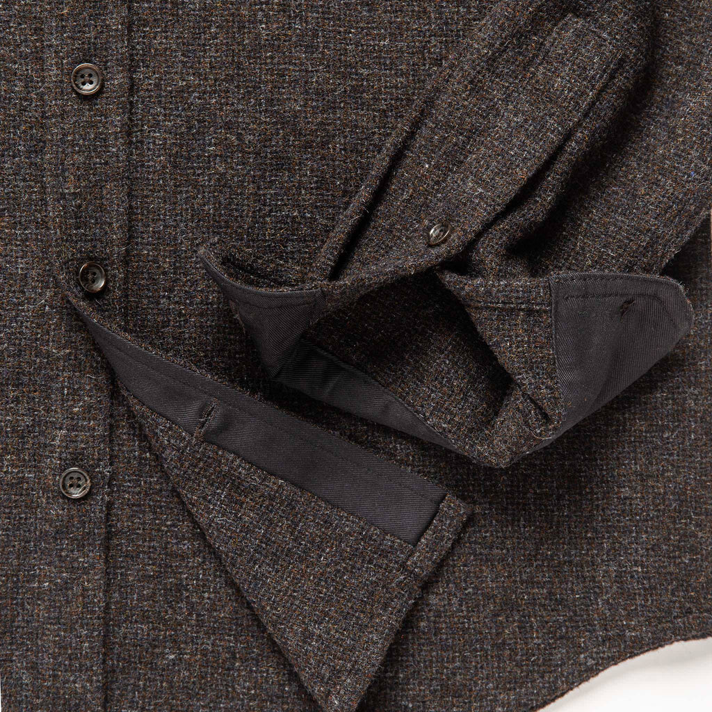 The Service Shirt in Moss Melange Wool