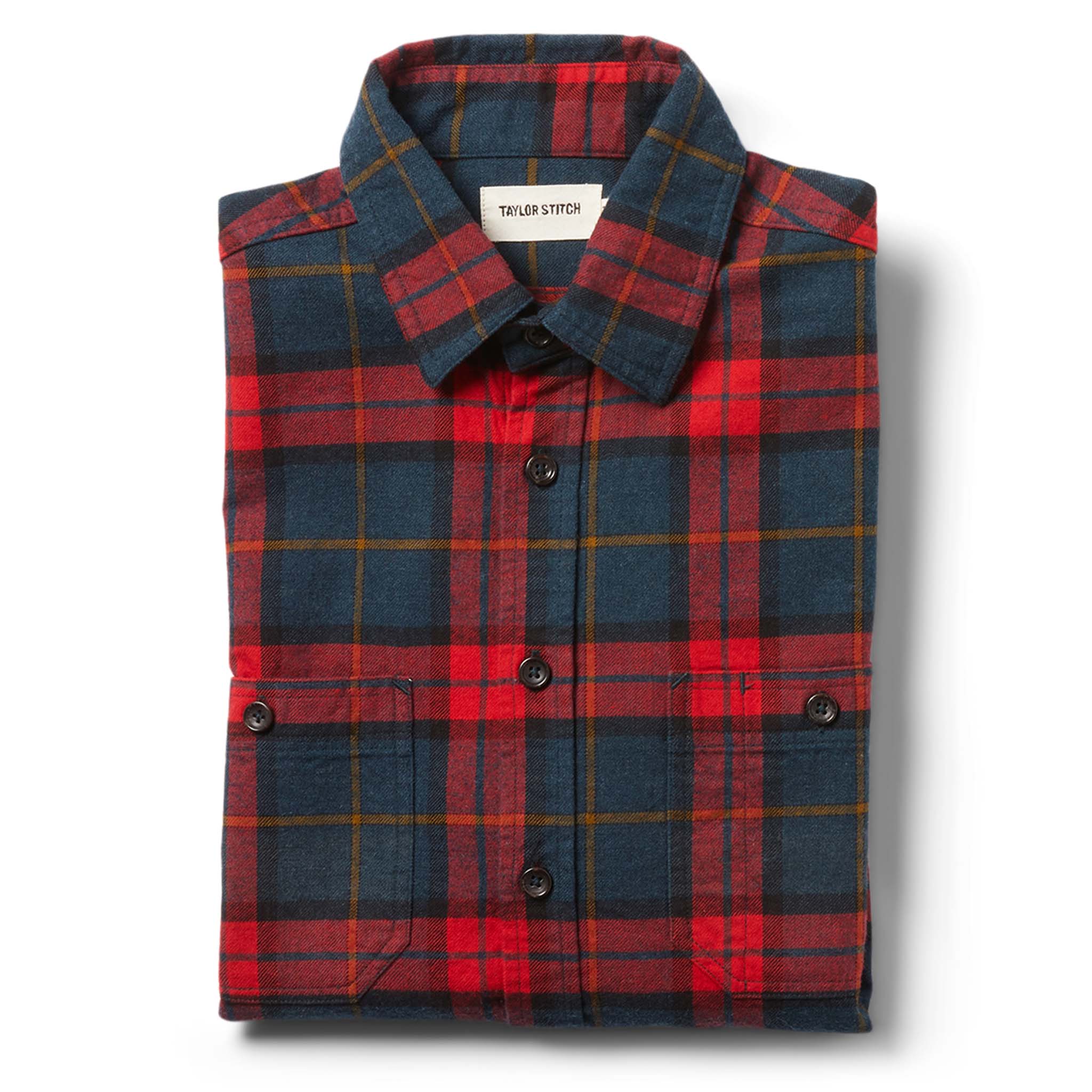 Brushed Red Plaid Utility Shirt V469276