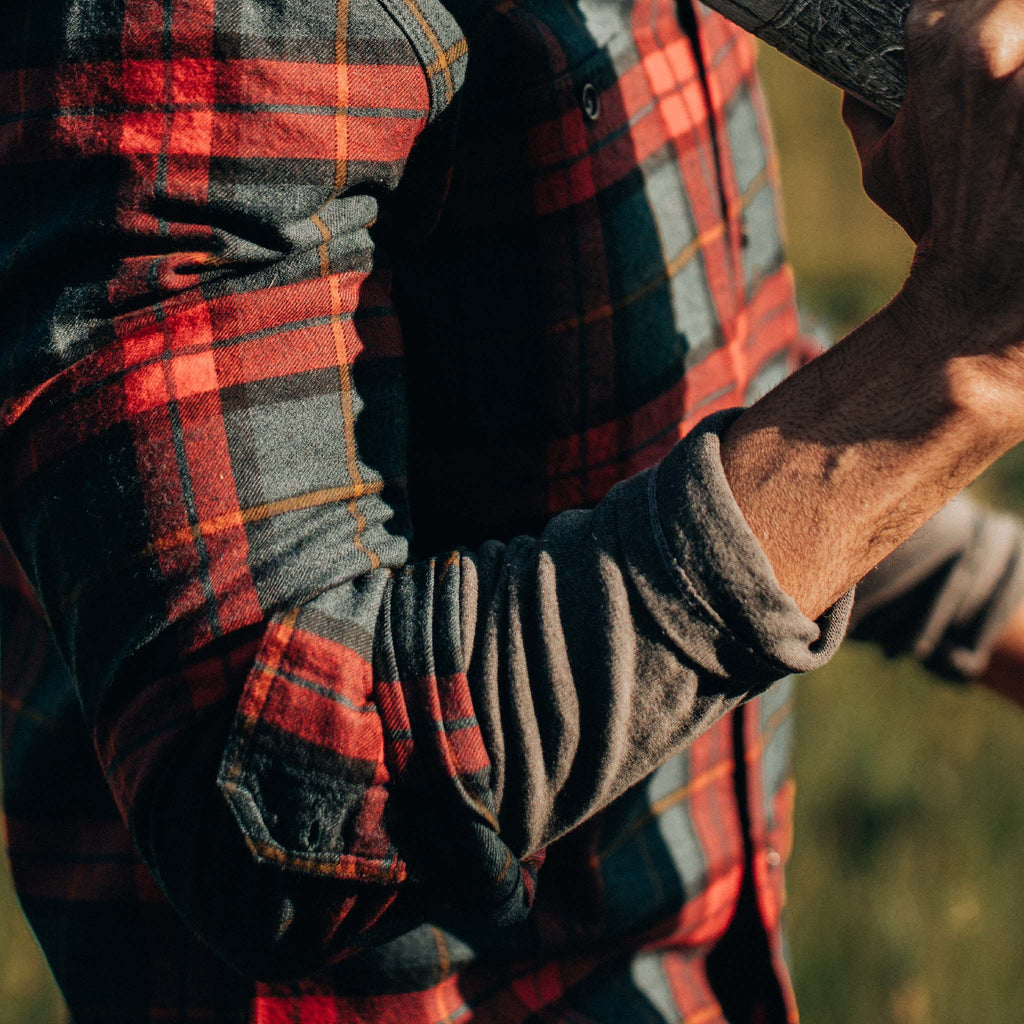 Brushed Red Plaid Utility Shirt V469276