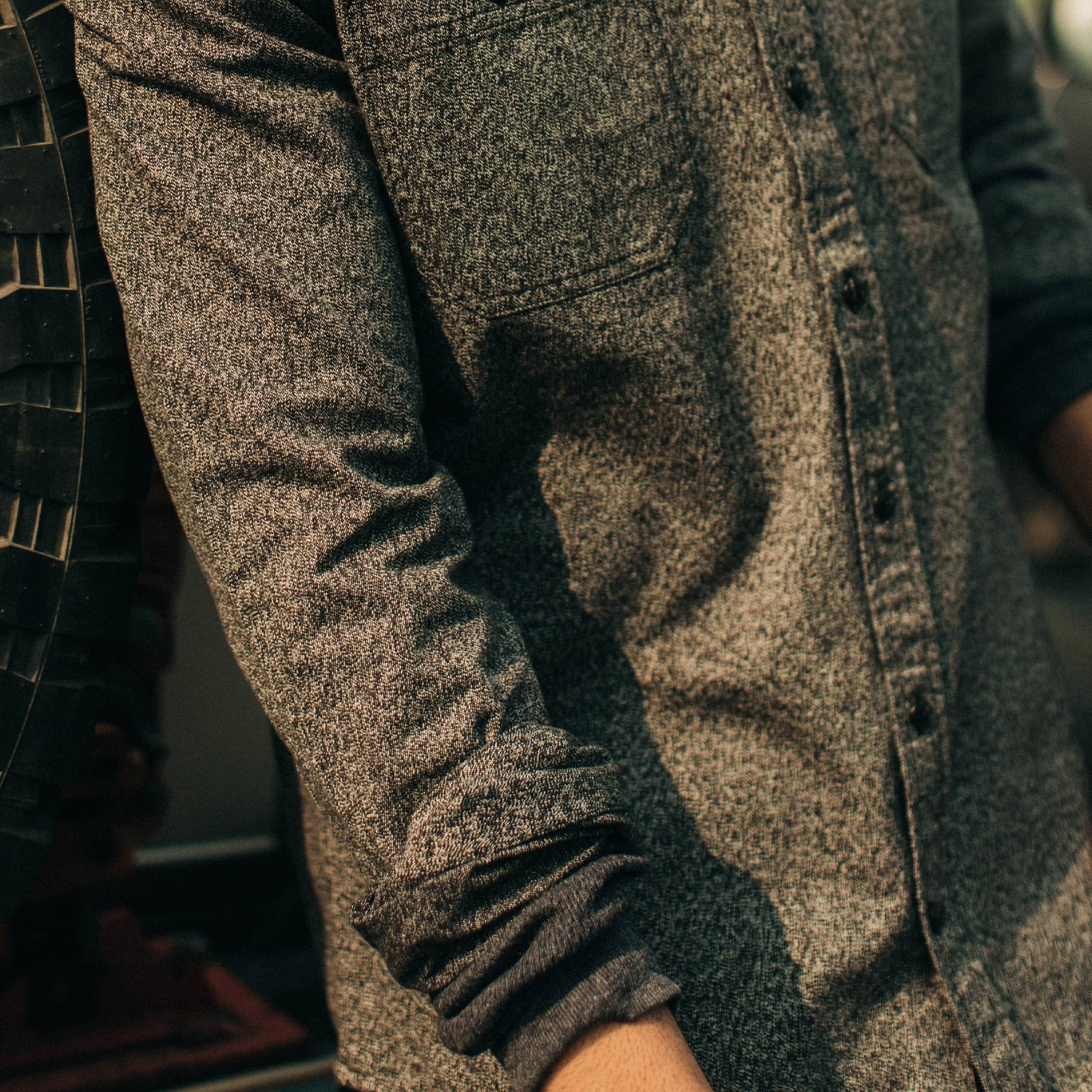 The Utility Shirt in Salt and Pepper Twill