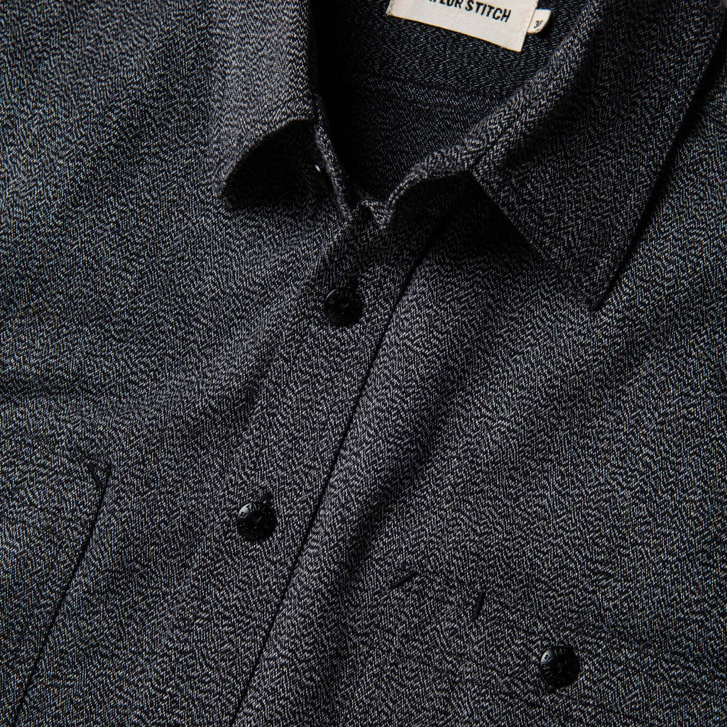 The Utility Shirt in Salt and Pepper Twill