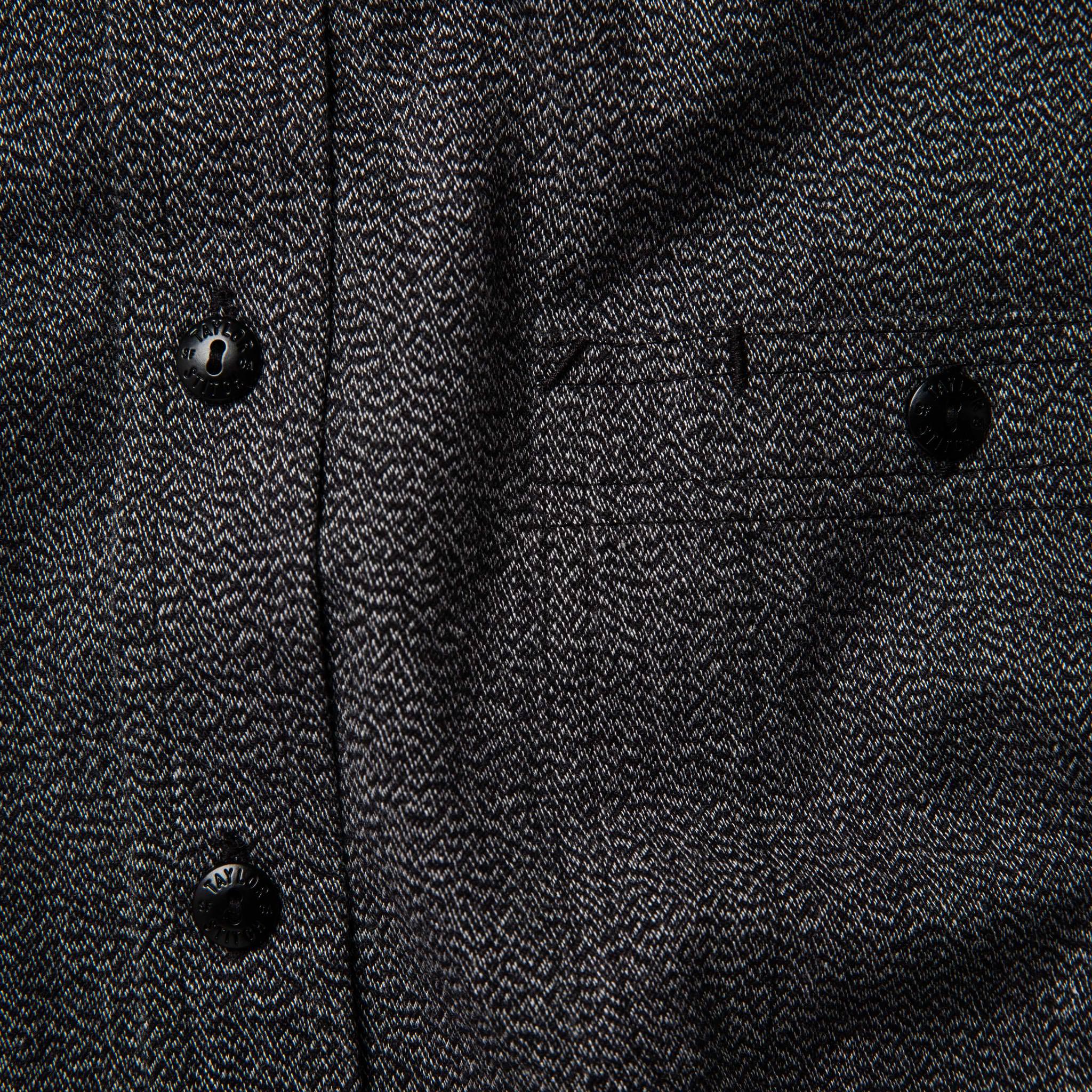 The Utility Shirt in Salt and Pepper Twill