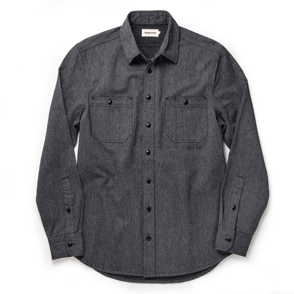 The Utility Shirt in Salt and Pepper Twill