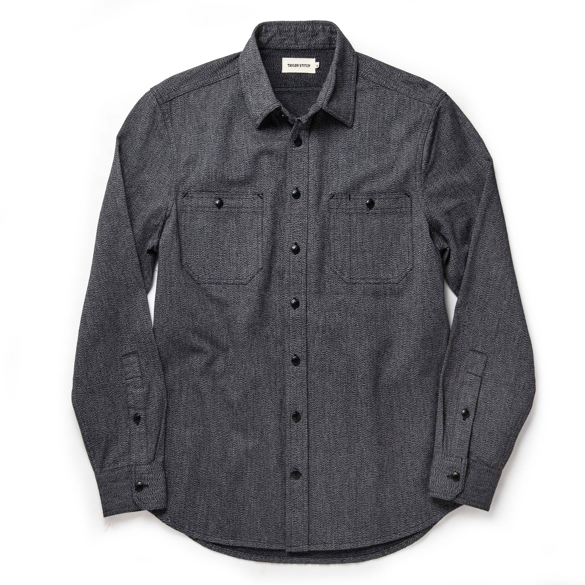 The Utility Shirt in Salt and Pepper Twill