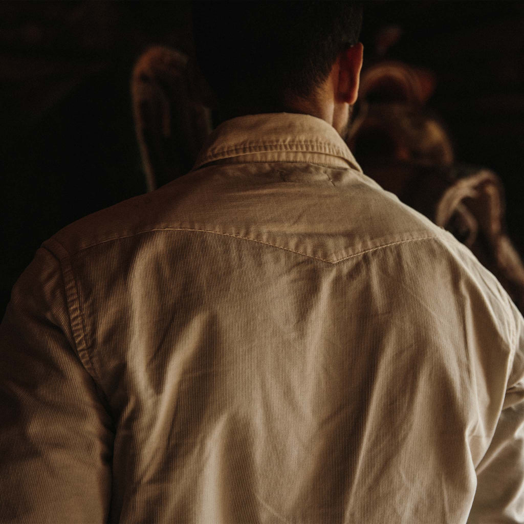 The Western Shirt in Natural Pincord