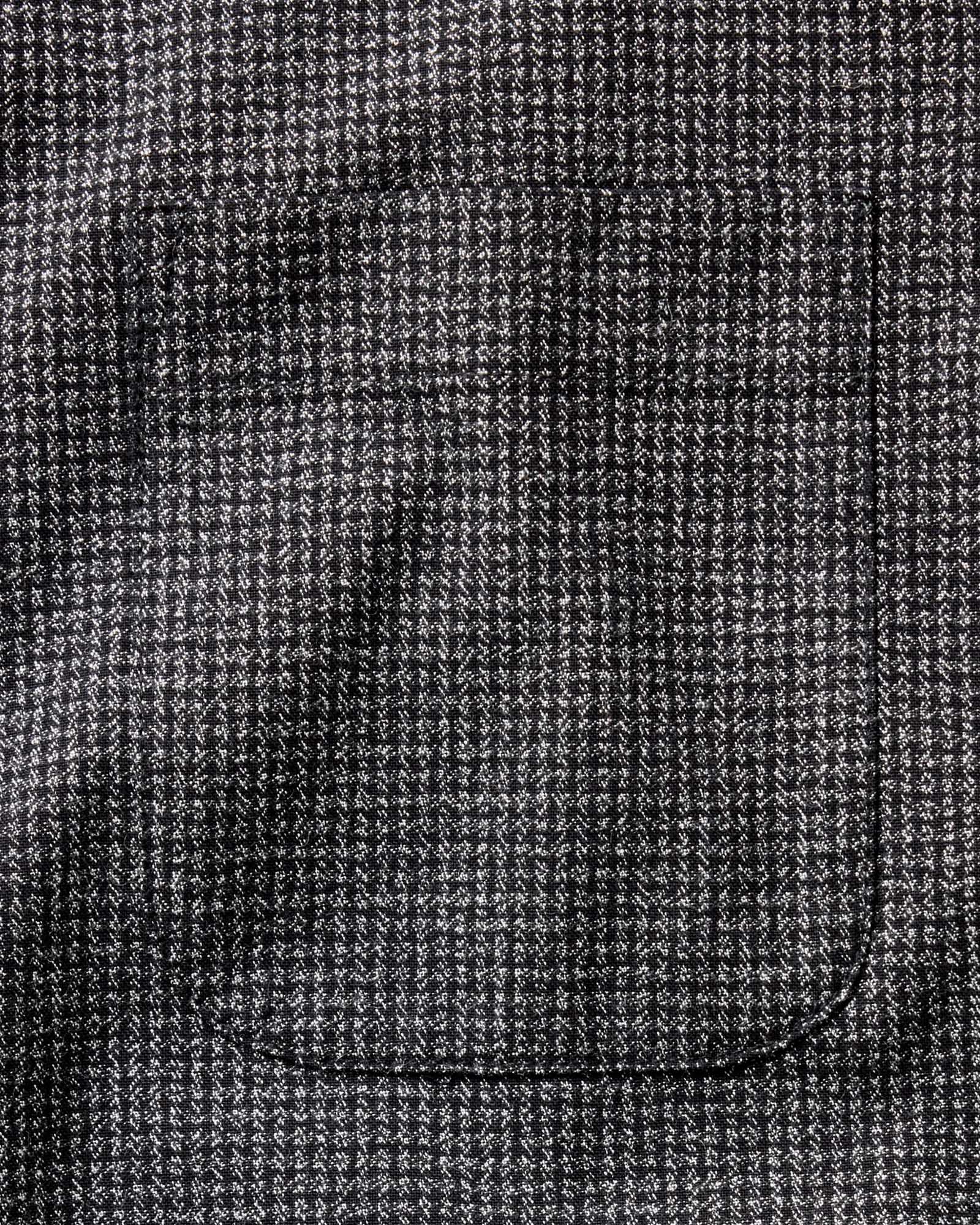 The Jack in Coal Jaspe Check Oxford