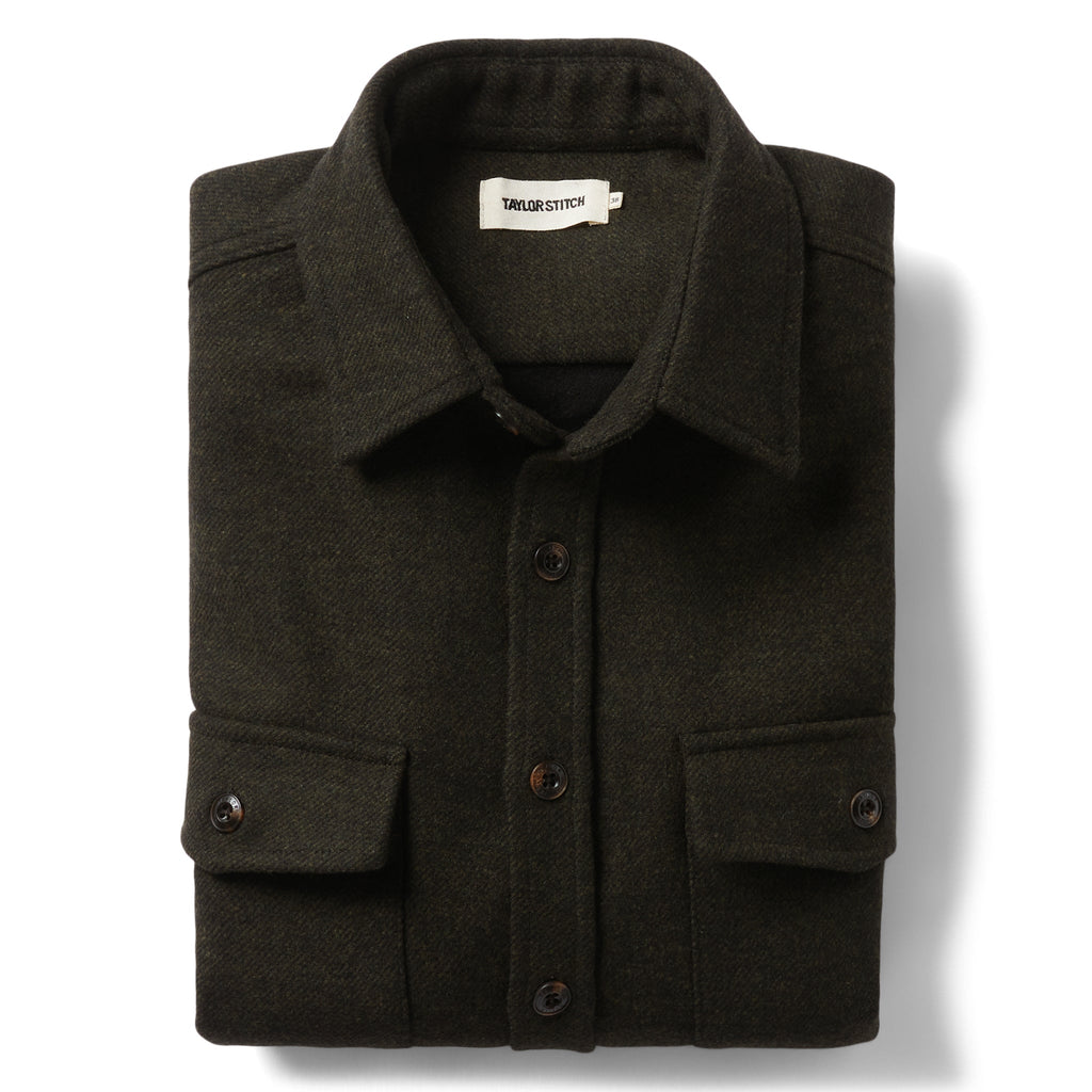 Shirt Jacket in Evergreen Twill G80525