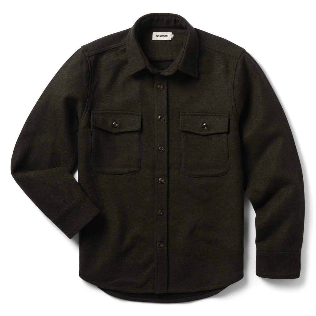 Shirt Jacket in Evergreen Twill G80525