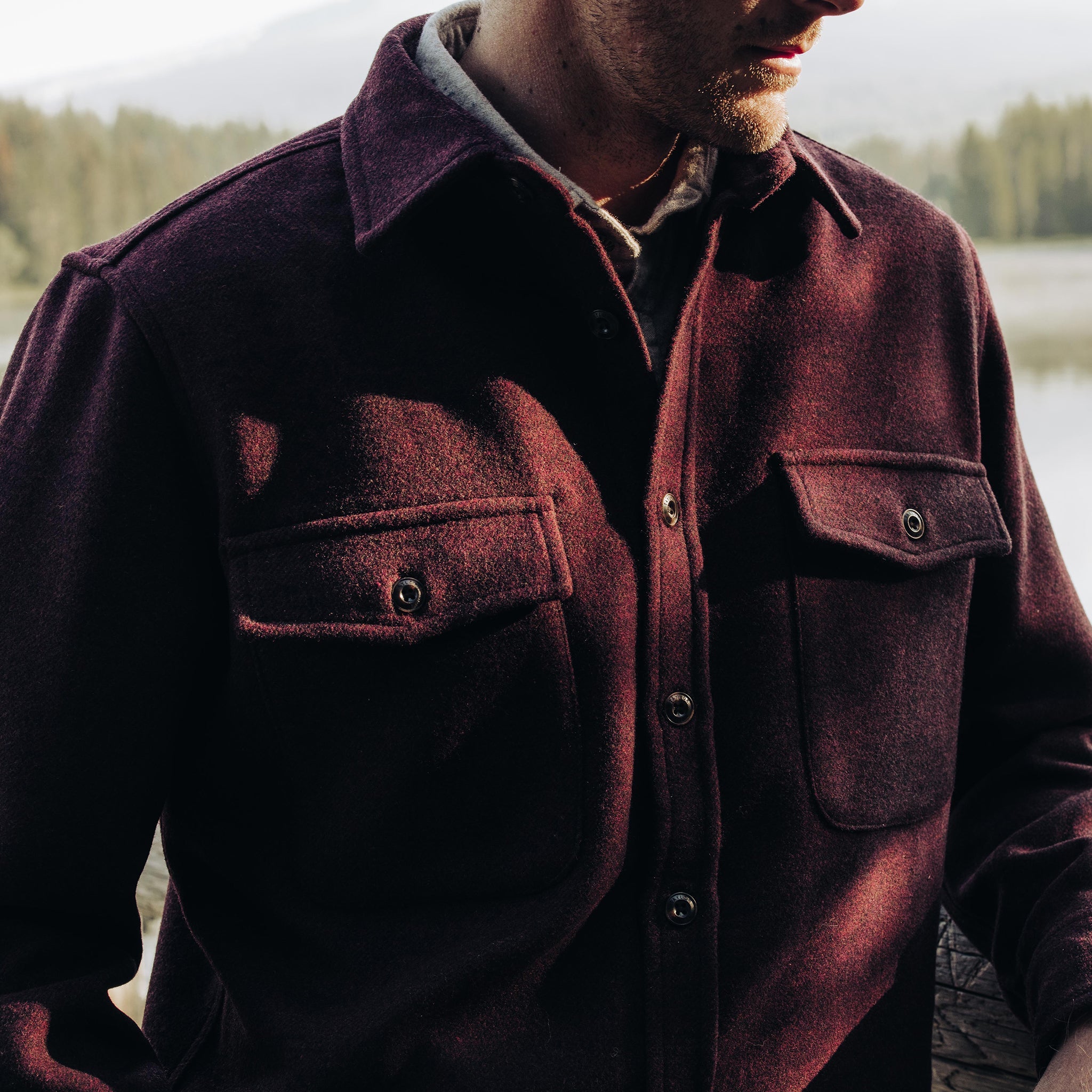 Maritime Shirt Jacket in Port Twill A6840