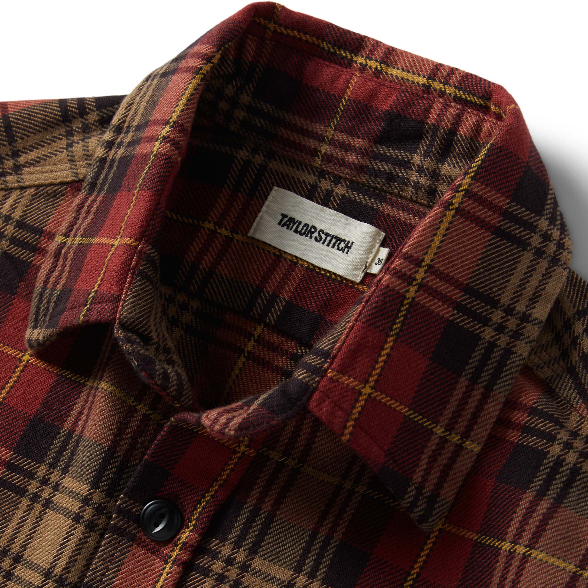 The Moto Utility Shirt in Cardinal Plaid