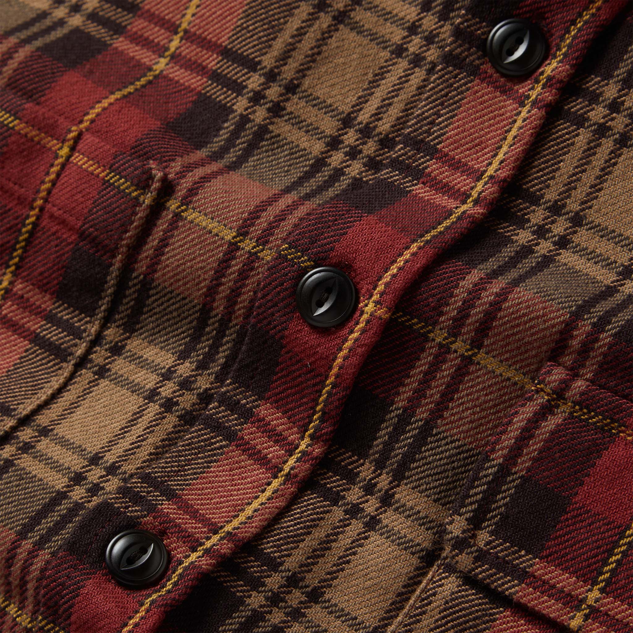 The Moto Utility Shirt in Cardinal Plaid