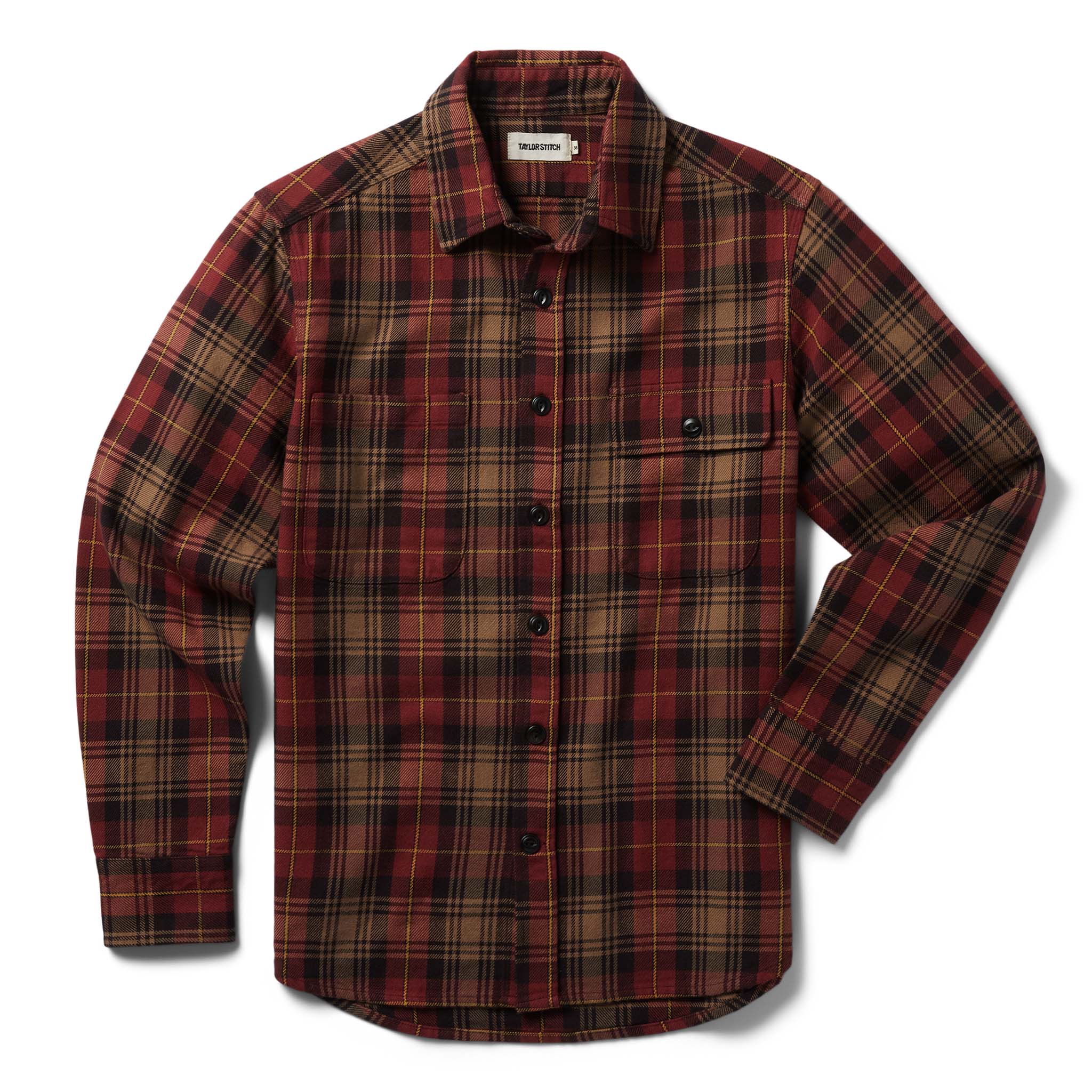 The Moto Utility Shirt in Cardinal Plaid