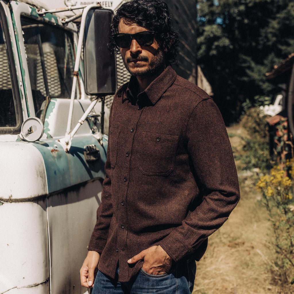 Ginger Melange Wool Service Shirt O15429