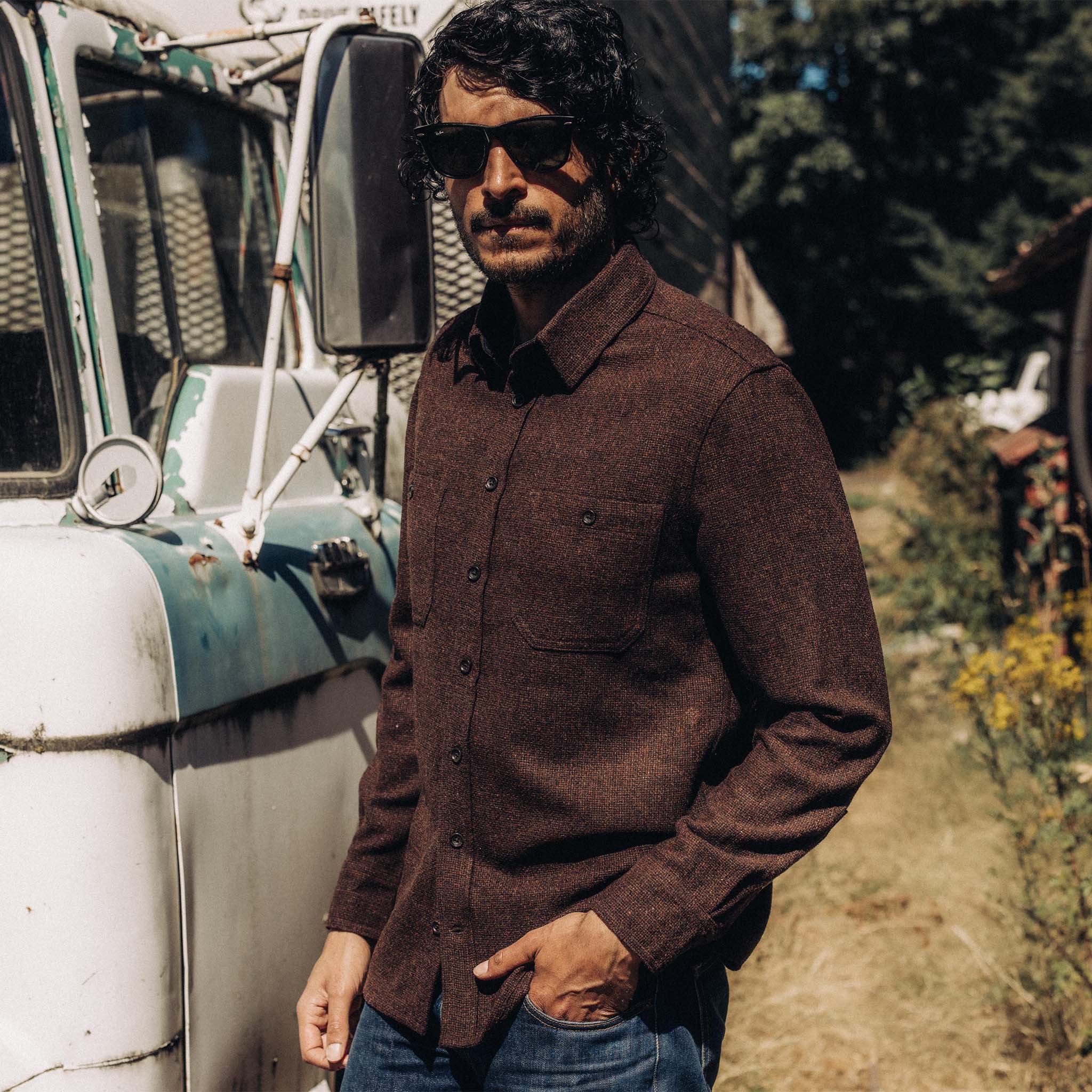 Ginger Melange Wool Service Shirt O15429