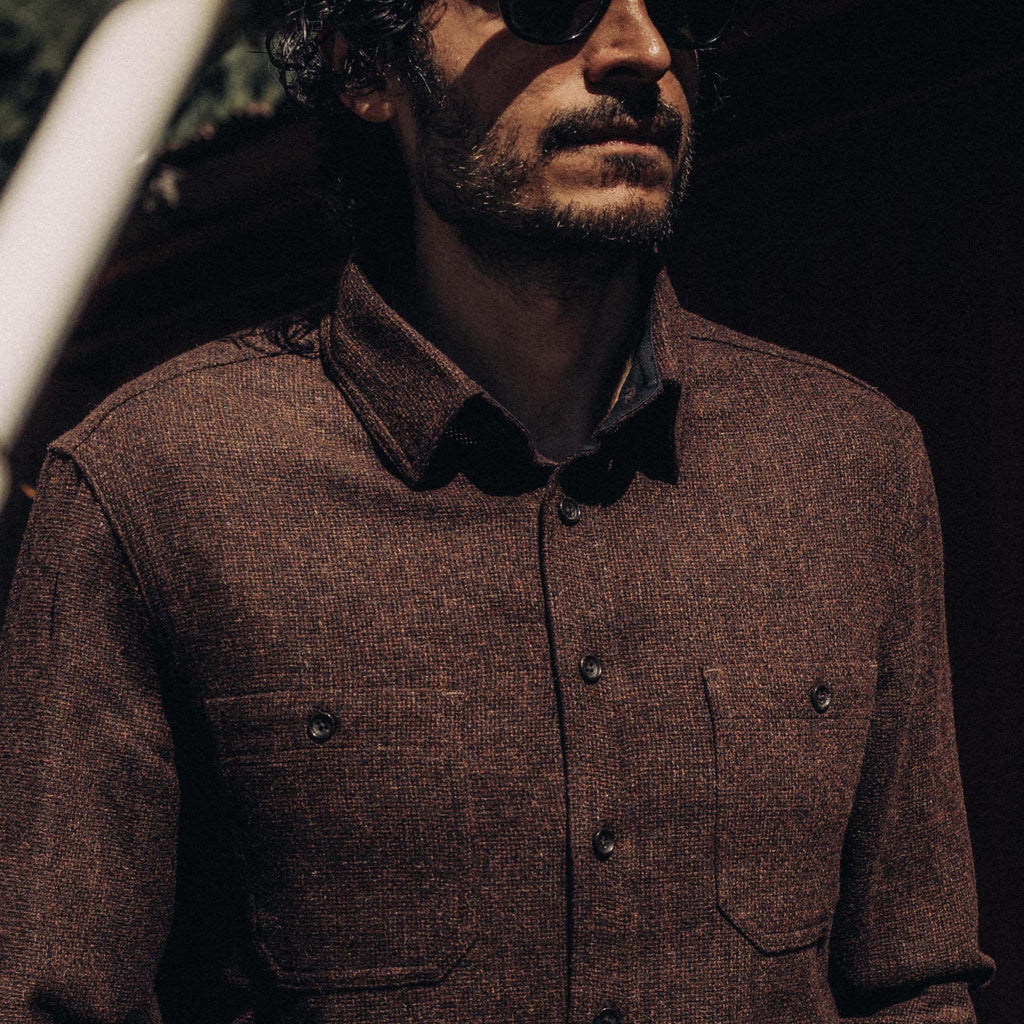 Ginger Melange Wool Service Shirt O15429
