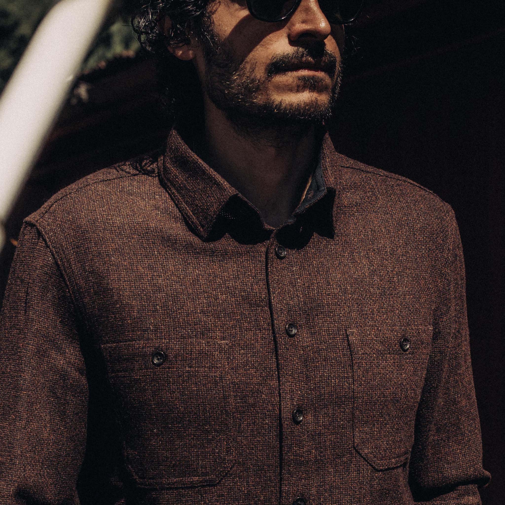 Ginger Melange Wool Service Shirt O15429