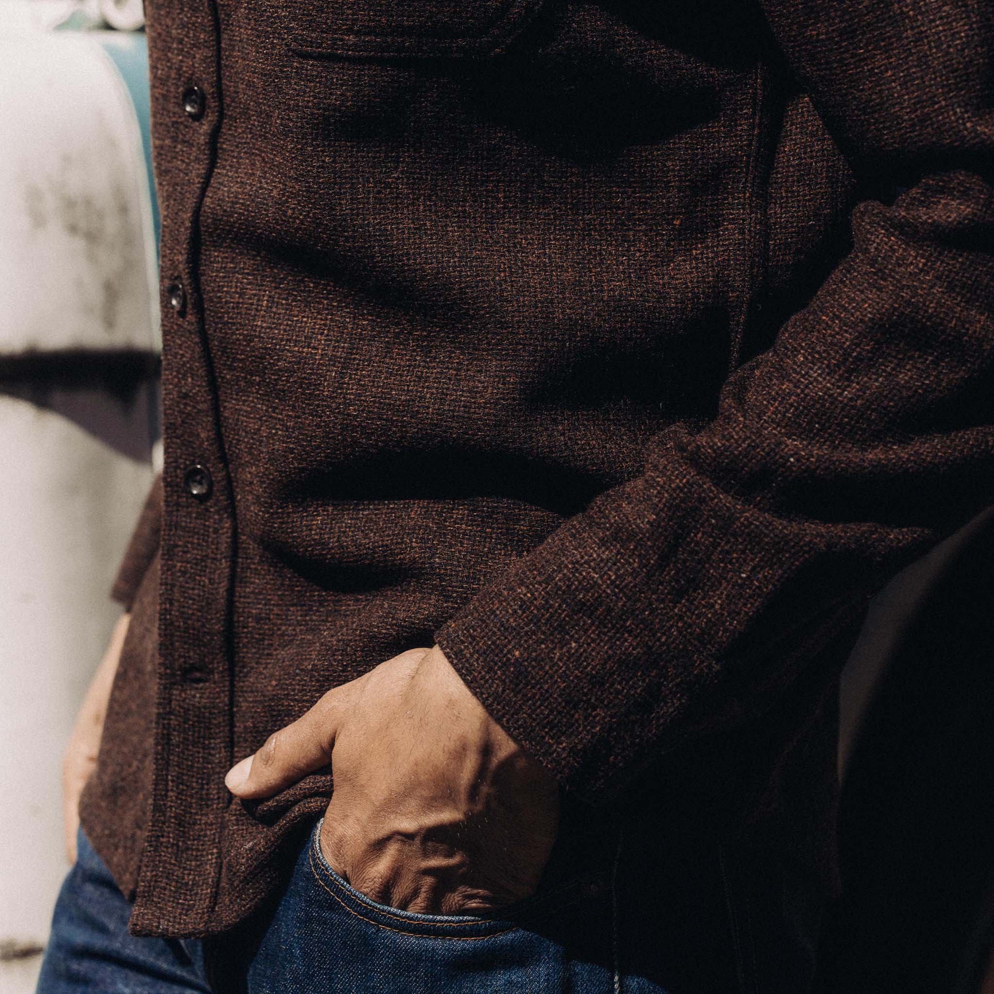Ginger Melange Wool Service Shirt O15429