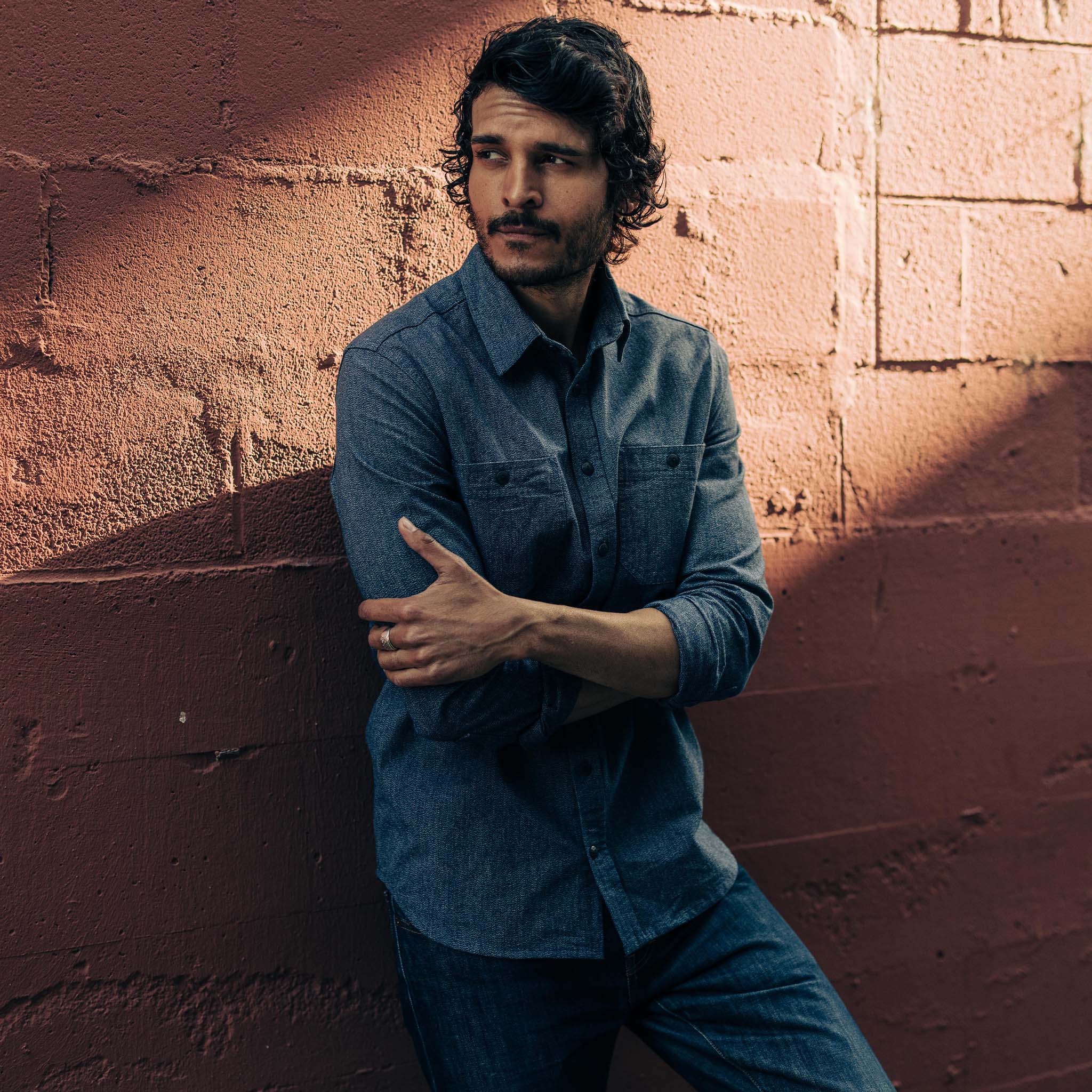 Utility Shirt in Navy Jaspe U6001