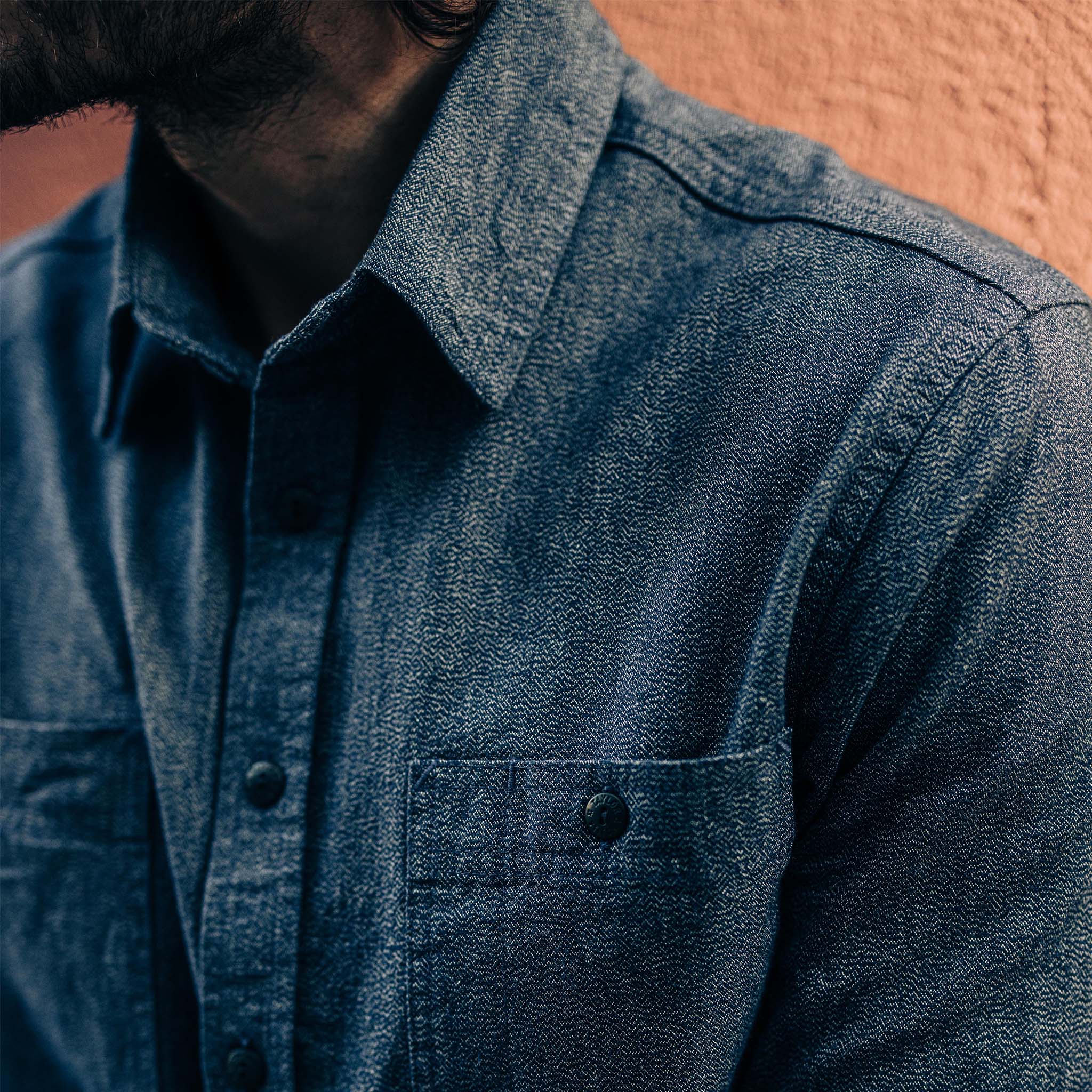 Utility Shirt in Navy Jaspe U6001
