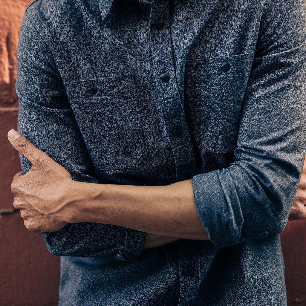 Utility Shirt in Navy Jaspe U6001