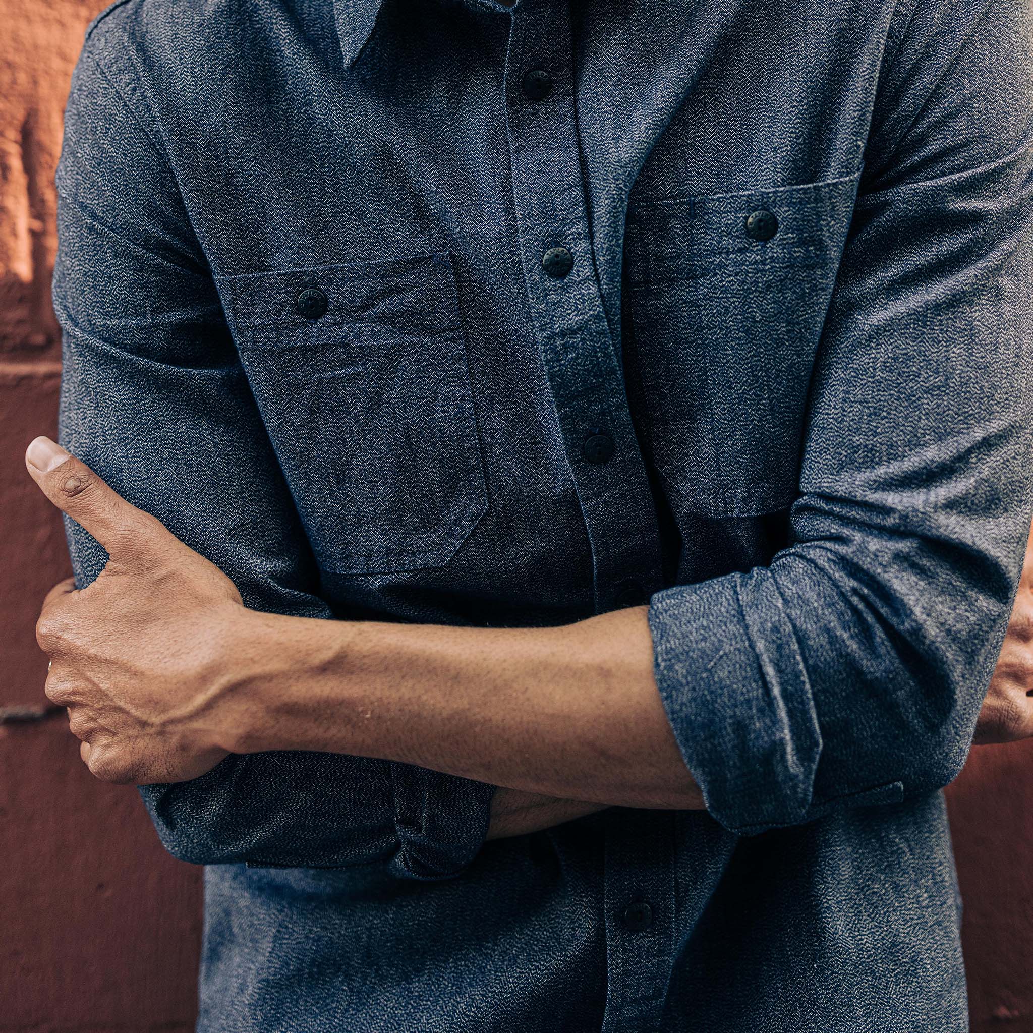 Utility Shirt in Navy Jaspe U6001