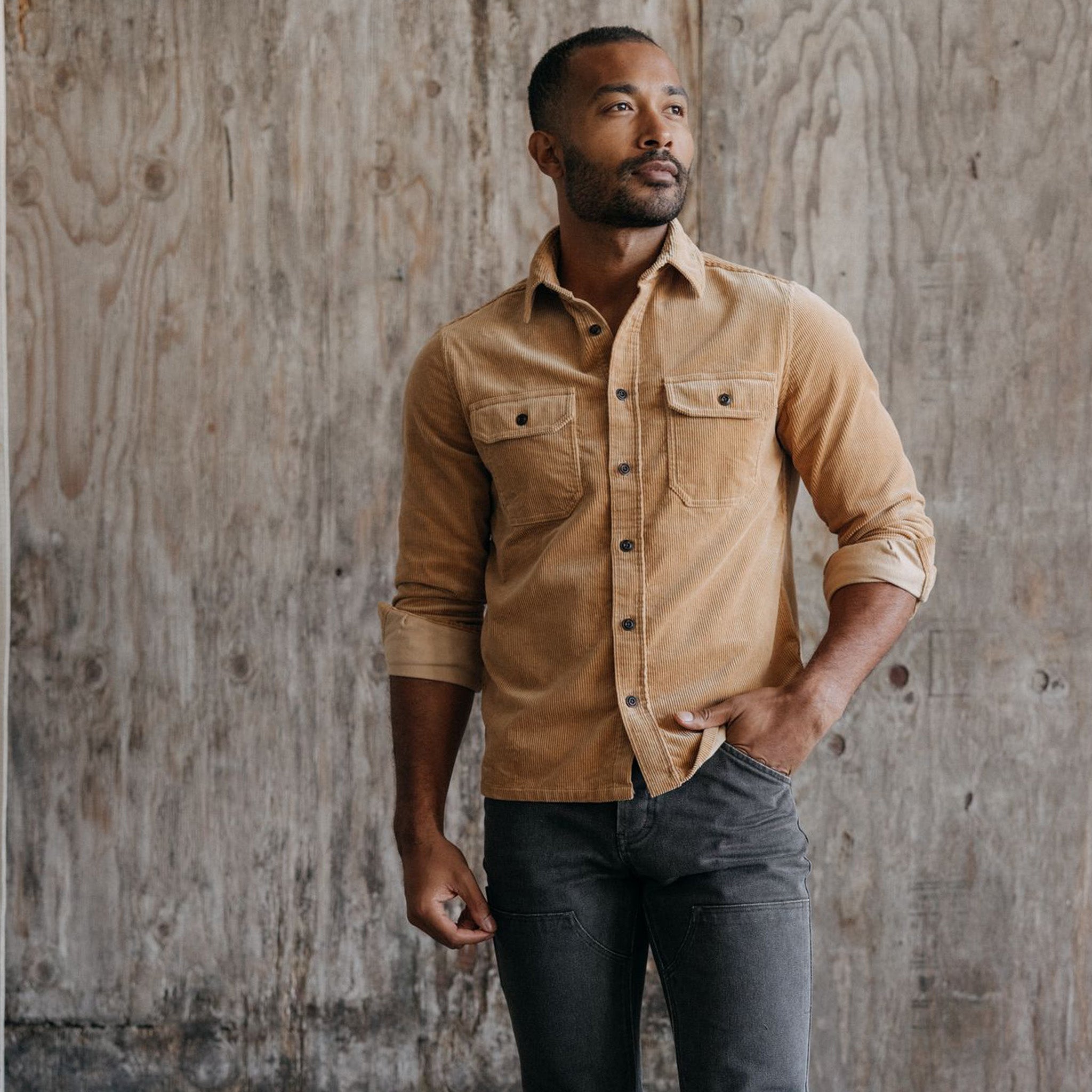 Camel Corduroy Shirt B51809