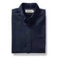 Jacket in Brushed Heather Navy Stripe A5358
