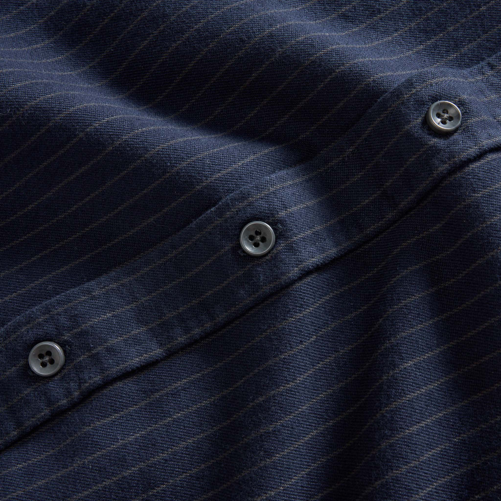 Jacket in Brushed Heather Navy Stripe A5358