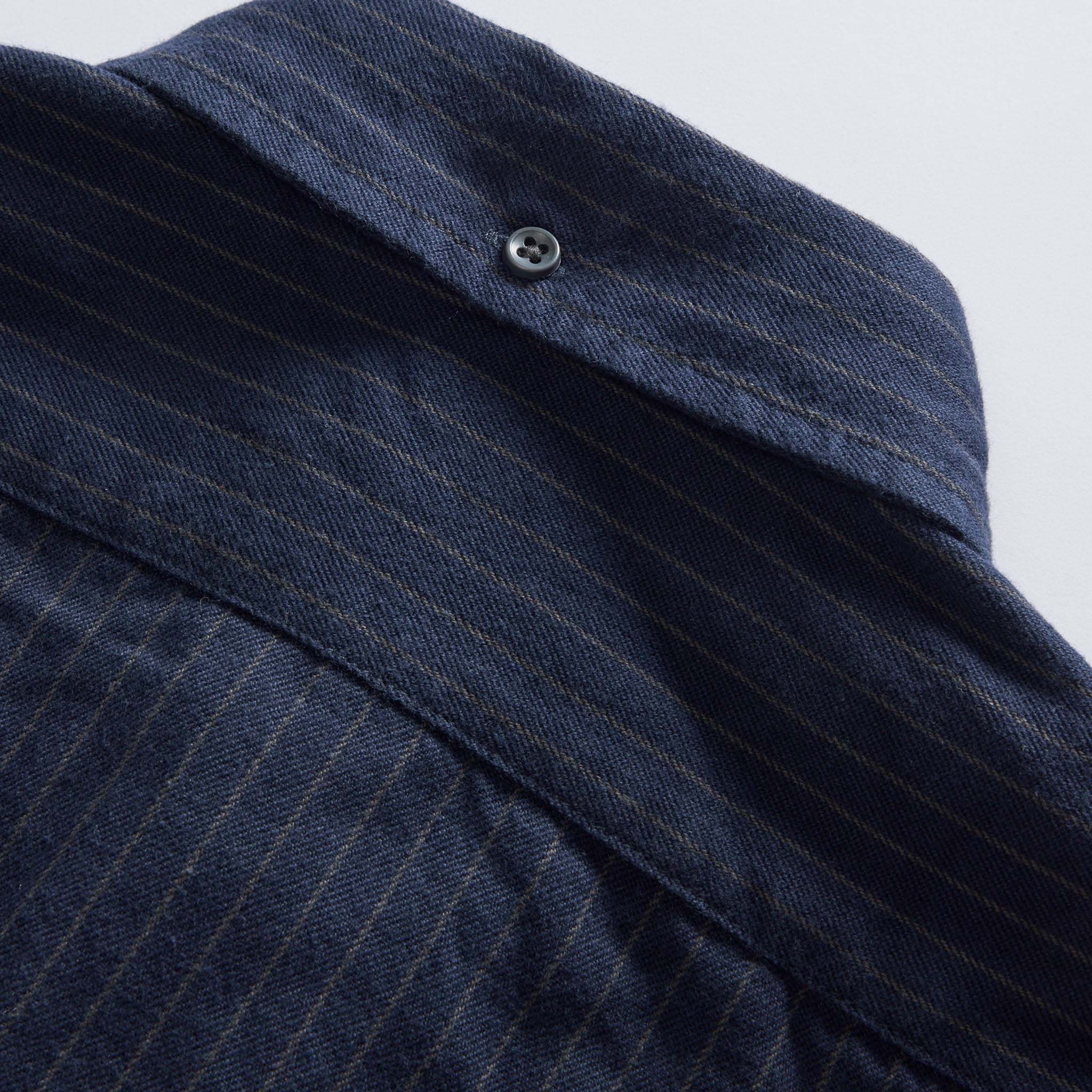 Jacket in Brushed Heather Navy Stripe A5358