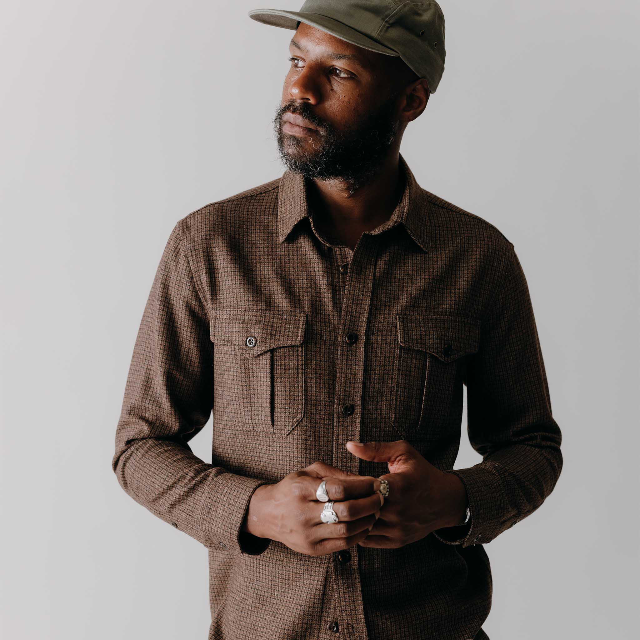 Wool Check Shirt R7016