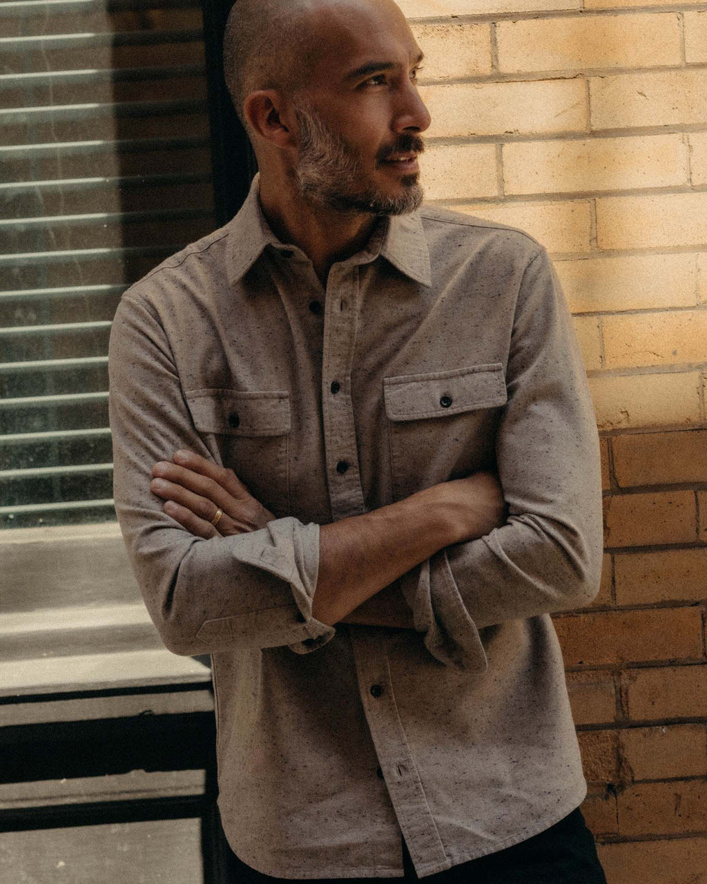 The Yosemite Shirt in Oat Donegal