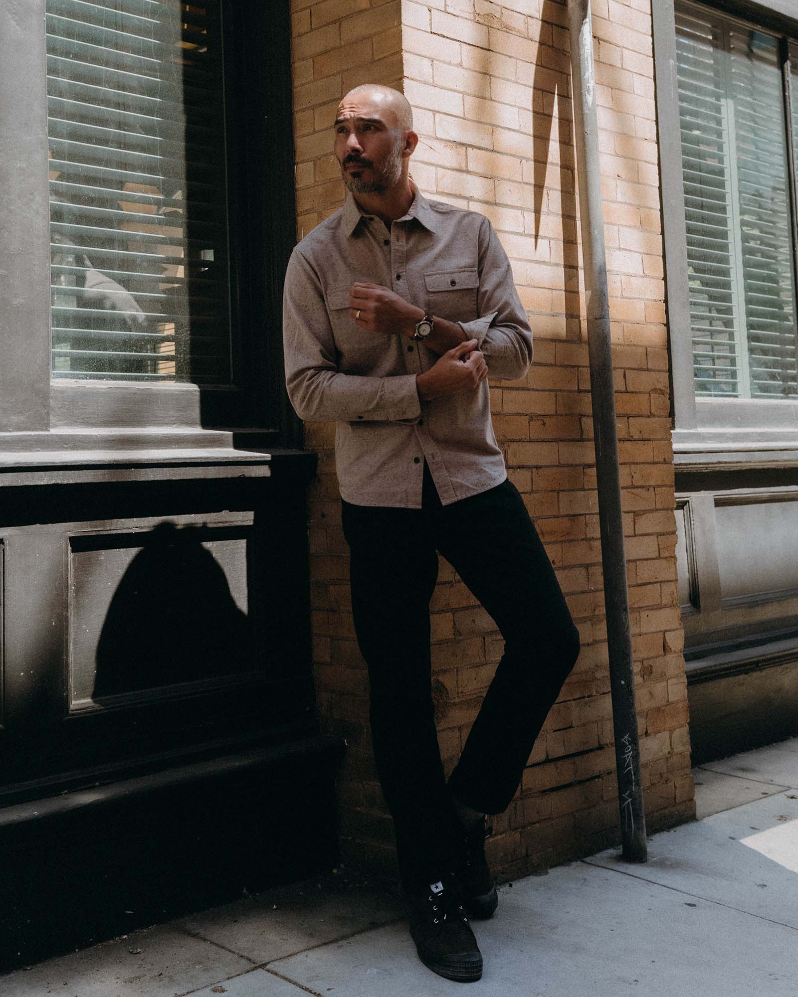 The Yosemite Shirt in Oat Donegal