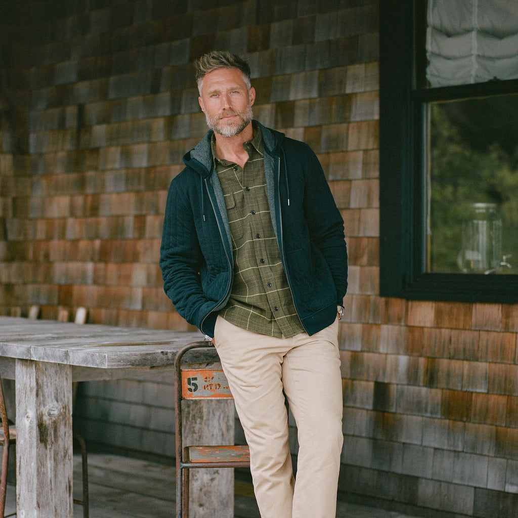 The Ledge Shirt in Olive Plaid