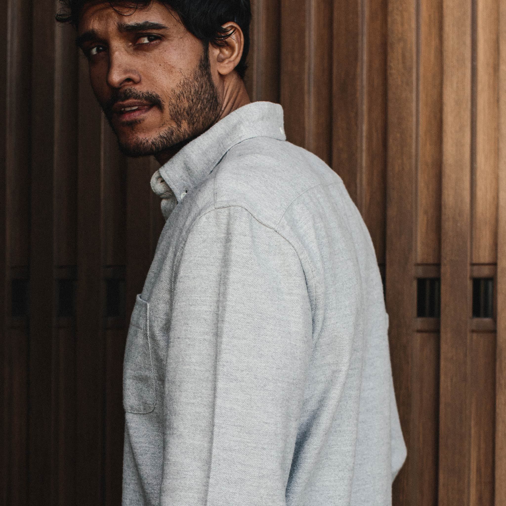 Jacket in Brushed Heather Grey U698