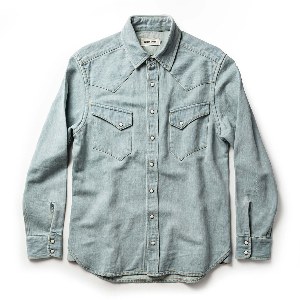 The Western Shirt in Washed Denim